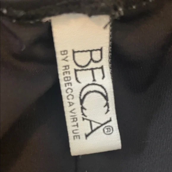 BECCA Black Scallop Lace One Piece Swimsuit - Picture 3 of 11